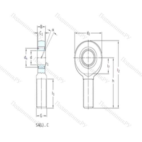 Подшипник скольжения сферический SAL 17C от производителя  SKF Подшипник скольжения сферический SAL 17C от производителя  SKF