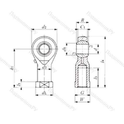 Подшипник скольжения сферический PHSA 8 от производителя  IKO