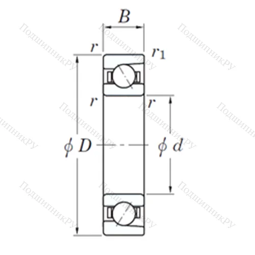 Подшипник шариковый радиально-упорный 3NC 7014 FT
