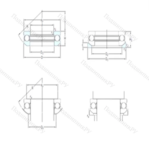 Подшипник шариковый упорный 53311+U 311 от производителя  SKF
