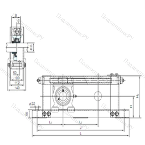 Подшипниковый узел шариковый радиальный UCTU 318+WU 700 от производителя  NACHI