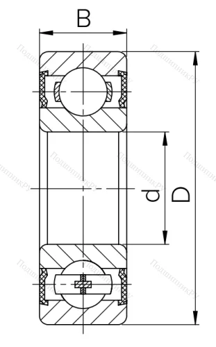 Шариковый однорядный подшипник 180310 T (6310 2RST) в Санкт-Петербурге