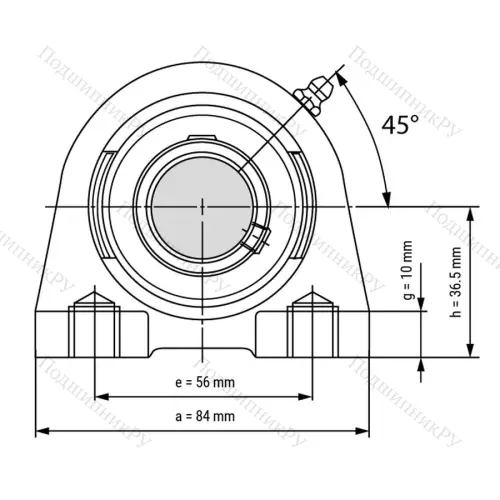 Подшипниковый узел UCPA 205 - Вал: 25 мм от производителя  LPZ
