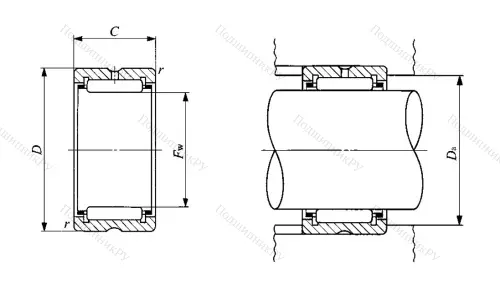 Игольчатый подшипник RNA 6915 UU (IKO) от производителя  IKO