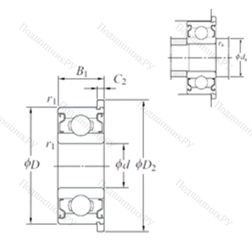 Подшипник шариковый радиальный WFN 684 ZZ