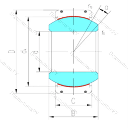 Подшипник скольжения сферический GEC 340XT