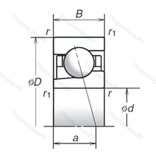 Подшипник шариковый радиально-упорный 17BGR 02H
