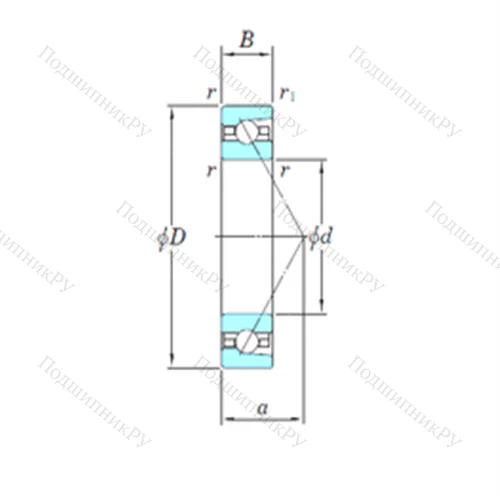 Подшипник шариковый радиально-упорный HAR 910