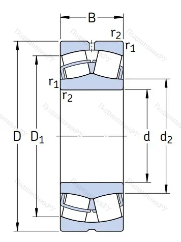Сферический роликовый подшипник 22315 E от производителя  SKF