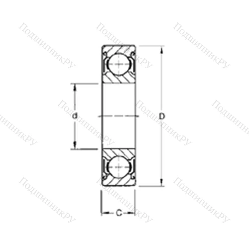 Подшипник шариковый радиальный S 1KDD