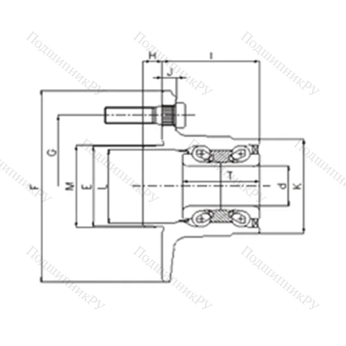 Подшипник шариковый радиально-упорный IJ 132003 от производителя  ILJIN