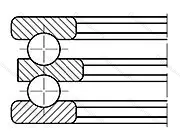 Подшипник  52209 (38209) размер 35/45x73x37 от производителя  SKF