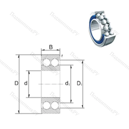 Подшипник шариковый радиально-упорный 3800-2RS от производителя  ZEN