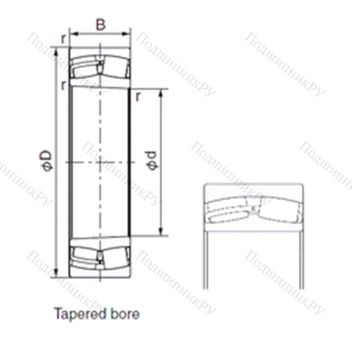 Подшипник роликовый радиальный 24036AXK 30