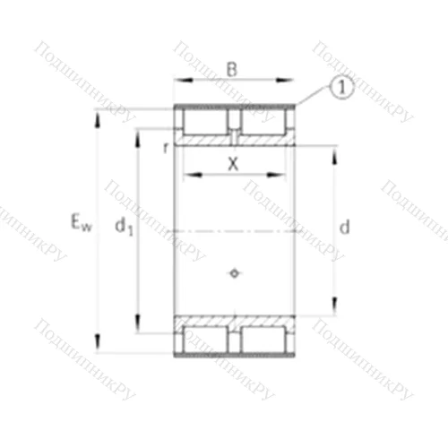 Подшипник роликовый радиальный RSL 185011-A от производителя  INA