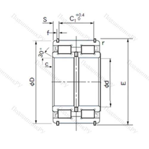 Подшипник роликовый радиальный E 5030NR