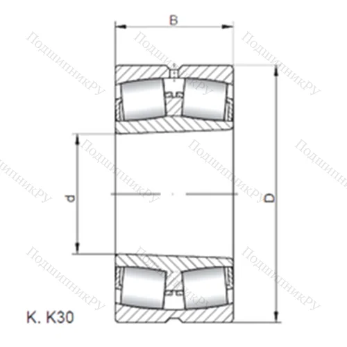 Подшипник роликовый радиальный самоцентрирующийся 24134 K 30W 33 от производителя  ISO