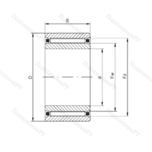 Подшипник роликовый радиальный NAO 25x40x17 от производителя  CX