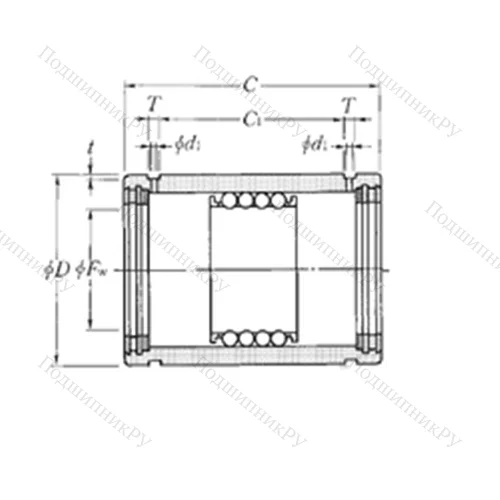 Подшипник шариковый линейный KD 101930LL от производителя  NTN