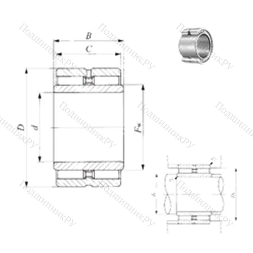 Подшипник игольчатый радиальный GBRI 142616 от производителя  IKO