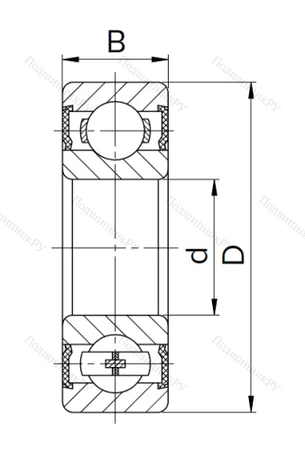 Миниатюрный шариковый подшипник 619/5 2RST (1000095 2RS) в Санкт-Петербурге