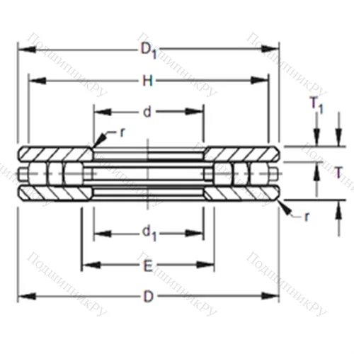 Подшипник роликовый упорный 80TP 134 от производителя  TIMKEN