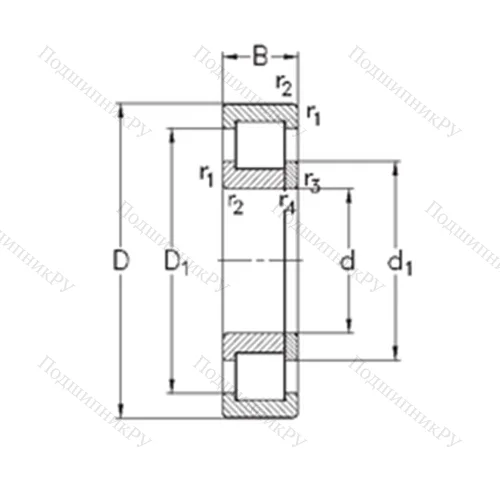 Подшипник роликовый радиальный NUP 315-E-MA 6