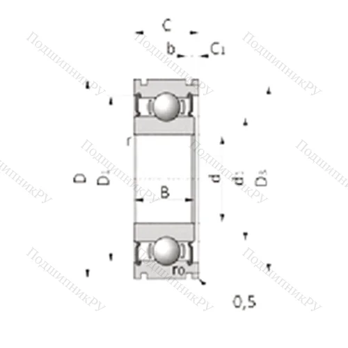 Подшипник шариковый радиальный 6TS 2-SX 06B 81LLUANPX 1V 2