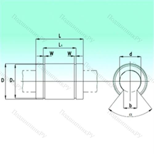 Подшипник шариковый линейный KBO 50100-PP от производителя  NBS