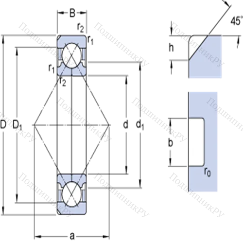 Шарикоподшипники с четырёхточечным контактом QJ 203 N 2MA от производителя  SKF Шарикоподшипники с четырёхточечным контактом QJ 203 N 2MA от производителя  SKF