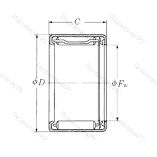 Подшипник игольчатый радиальный FJT-1012
