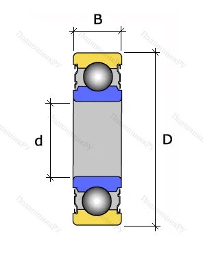 Однорядный шариковый подшипник 6005 HVZZ от производителя  SNR