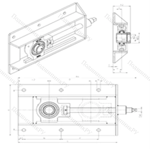 Подшипниковый узел шариковый радиальный EXT 205+WB от производителя  SNR