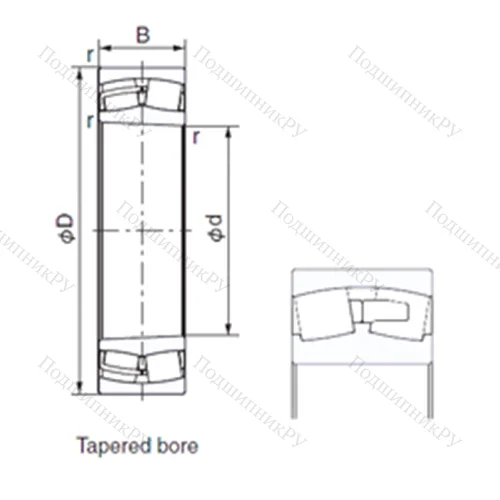Подшипник роликовый радиальный 23920EK