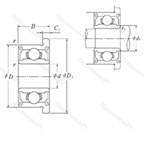 Подшипник шариковый радиальный FR 133 ZZS