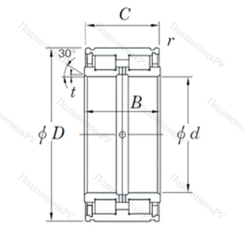 Подшипник роликовый радиальный DC 5040N