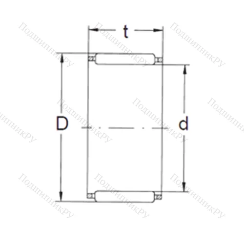 Подшипник игольчатый радиальный K 8X 12X 12 от производителя  FBJ