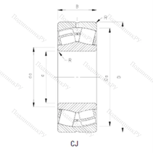 Подшипник роликовый радиальный самоцентрирующийся 22309CJ