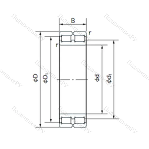 Подшипник роликовый радиальный RB 4872