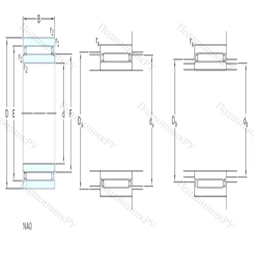 Подшипник игольчатый радиальный NAO 30x47x16