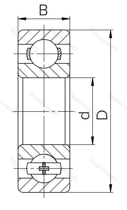 Шариковый однорядный подшипник 180308 T (6308 2RST) в Санкт-Петербурге