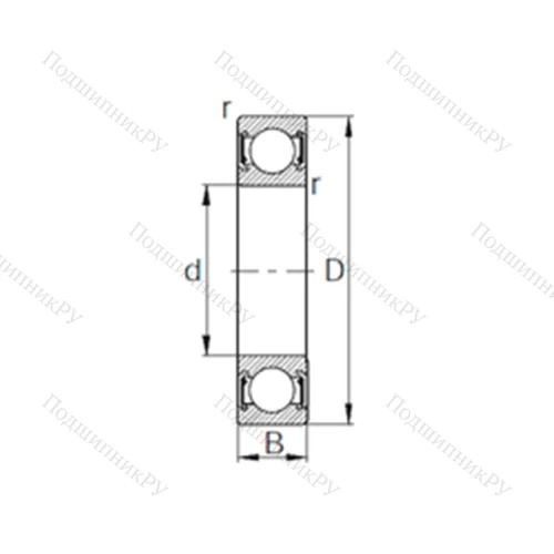 Подшипник шариковый радиальный 6903-2RZ от производителя  CYSD