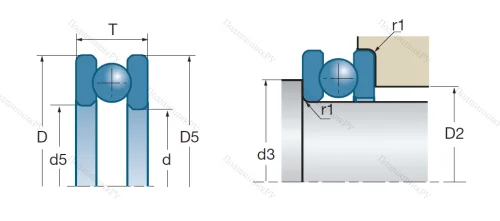 Упорный шариковый подшипник 51115 от производителя  SNR