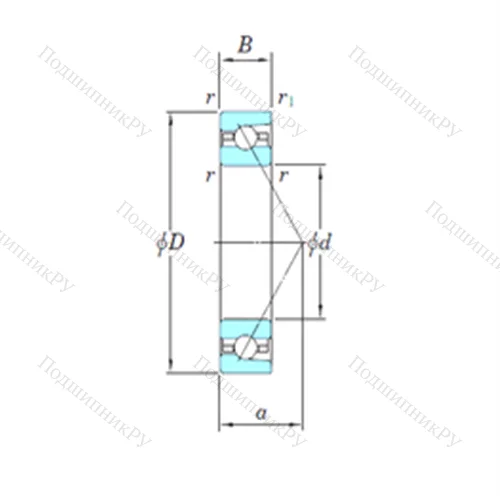 Подшипник шариковый радиально-упорный HAR 016