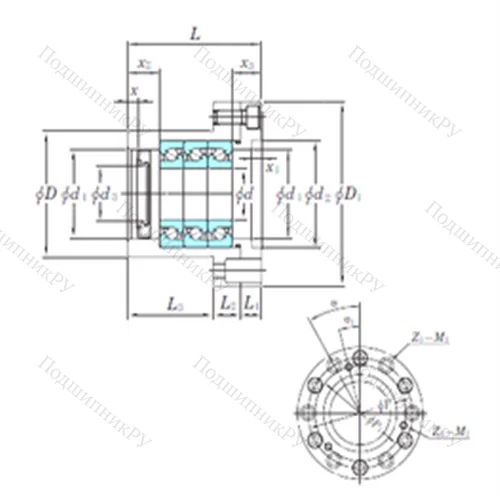 Подшипник шариковый упорно-радиальный BSU 4072BDF