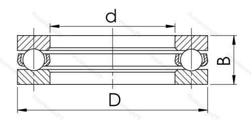 Упорный шариковый подшипник 8114 (51114) в Санкт-Петербурге