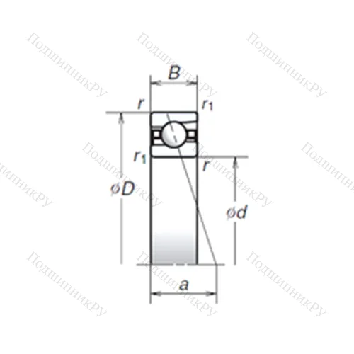 Подшипник шариковый радиально-упорный 140BER 19S