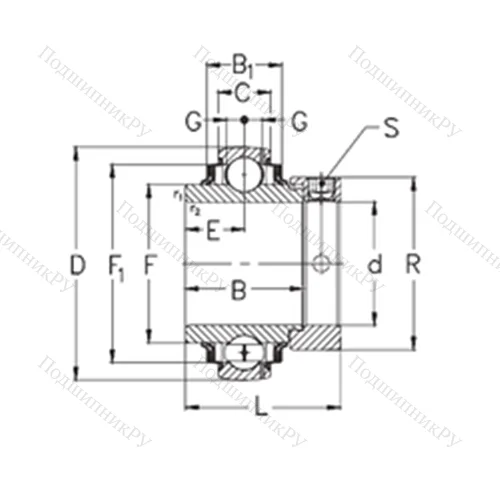 Подшипник шариковый радиальный GE 70-KRRB