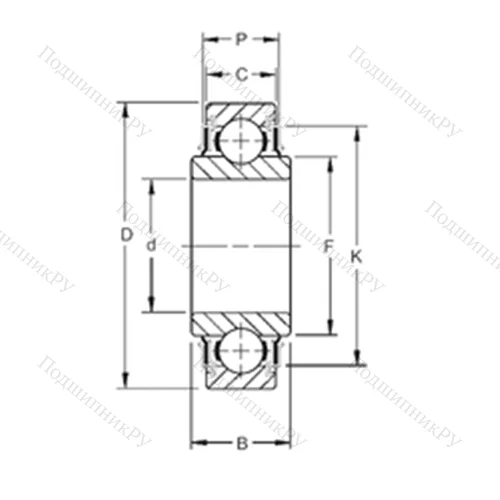 Подшипник шариковый радиальный 206KRR 8