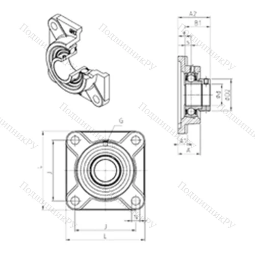 Подшипниковый узел шариковый радиальный ESF 207 от производителя  SNR